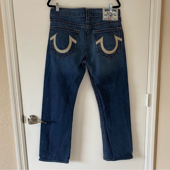 True Religion Straight Mid Rise Classic Blue Women's Jeans Size 34 - Picture 3 of 16